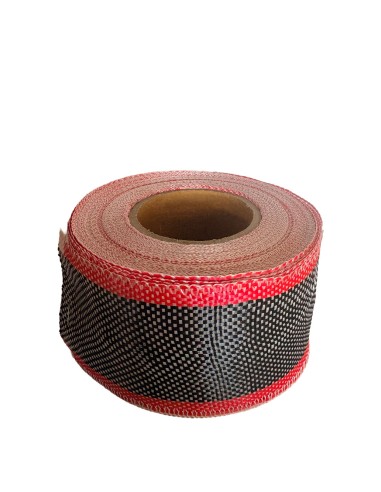 L28 Uni Carbon 2 band Rojo 80mm